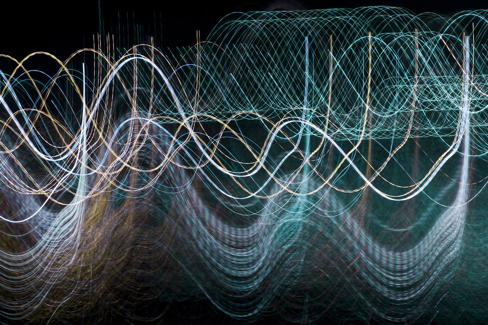 Abstract light waves representing wireless signals